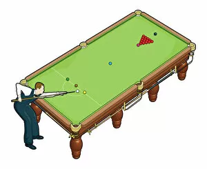 Snooker player and table available as Framed Prints, Photos, Wall Art and  Photo Gifts #13555009