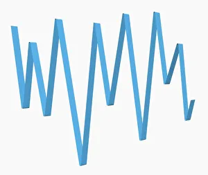 Sound wave created by a percussion instrument, digital illustration Sound wave created by a percussion instrument, digital illustration