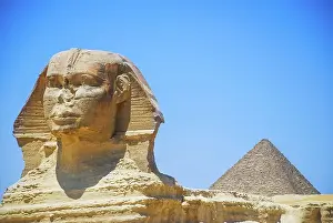 Middle East Landmark Prints: Sphinx and Pyramid