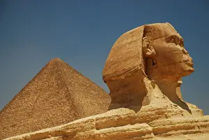 Cairo Travel Destinations Prints: Sphinx and Pyramid