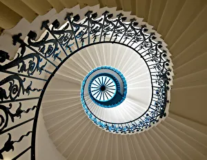 Spiral staircase at Queens House, Greenwich, London Spiral staircase at Queens House, Greenwich, London