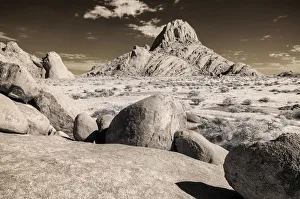 The Spitzkoppe or Inselberg photographed in Infrared, Spitzkoppe, Erongo Region, Namibia, Africa The Spitzkoppe or Inselberg photographed in Infrared, Spitzkoppe, Erongo Region, Namibia, Africa
