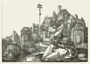 St Anthony (with Nuremberg, 1519), by Albrecht DAOErer, published 1881 St Anthony (with Nuremberg, 1519), by Albrecht DAOErer, published 1881