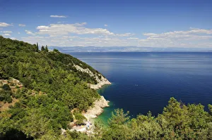 The steep coast of Istria, near Lovran, Istria, Croatia The steep coast of Istria, near Lovran, Istria, Croatia