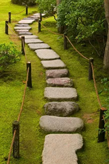 Stone path to tea house, Kyoto, Honshu, Japan Stone path to tea house, Kyoto, Honshu, Japan