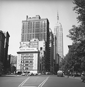 Street and buildings in New York, USA, (B&W) Street and buildings in New York, USA, (B&W)