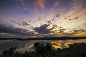 Sunrise landscape over Kazinga Channel, Queen Elizabeth National Park, Uganda, Africa Sunrise landscape over Kazinga Channel, Queen Elizabeth National Park, Uganda, Africa