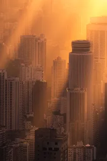 sunset ambience within hong kong city center sunset ambience within hong kong city center