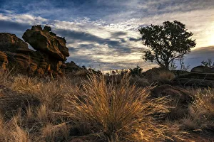 Sunset Landscape in the Magaliesberg Mountains, Magaliesberg, North-West Province Sunset Landscape in the Magaliesberg Mountains, Magaliesberg, North-West Province