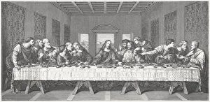 Last Supper, by Leonardo da Vinci, wood engraving, published 1873 Last Supper, by Leonardo da Vinci, wood engraving, published 1873