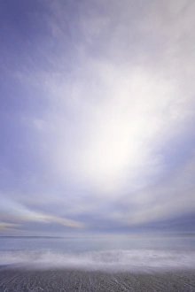 Surfing breaking on beach, dawn, (long exposure, soft) Surfing breaking on beach, dawn, (long exposure, soft)