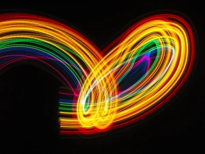 Traces of colored light