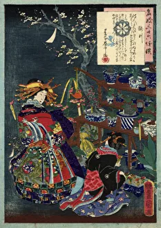 Digital vision vectors/traditional japanese woodblock geishas garden Digital vision vectors/traditional japanese woodblock geishas garden