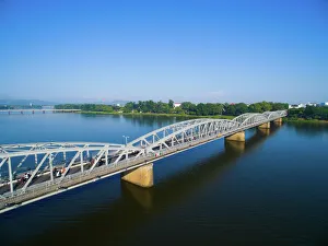 Trang Tien (or Truong Tien) bridge from above in Hue, Vietnam Trang Tien (or Truong Tien) bridge from above in Hue, Vietnam