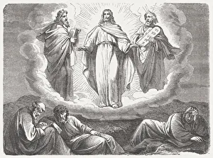Transfiguration of Jesus, wood engraving, published in 1877 Transfiguration of Jesus, wood engraving, published in 1877