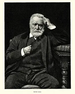 Victor Hugo, French Romantic Writer - Vintage Print