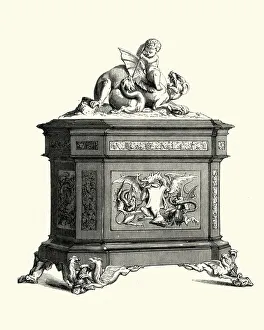 Victorian decor, Coffer or Jewel Box, 1855 Victorian decor, Coffer or Jewel Box, 1855