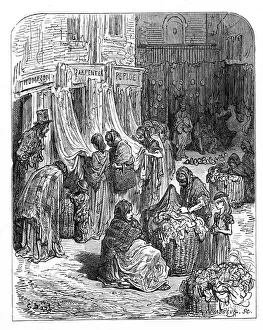 Victorian London - Second hand clothes market Victorian London - Second hand clothes market