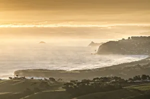View of Dunedin Beach at sunset, Dunedin, Otago Peninsula, South Island, New Zealand, Oceania View of Dunedin Beach at sunset, Dunedin, Otago Peninsula, South Island, New Zealand, Oceania