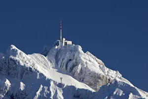 View from the high alp to the Alpstein massif with Mt Saentis, Appenzell, St Gallen, Swiss Alps, Switzerland, Europe View from the high alp to the Alpstein massif with Mt Saentis, Appenzell, St Gallen, Swiss Alps, Switzerland, Europe