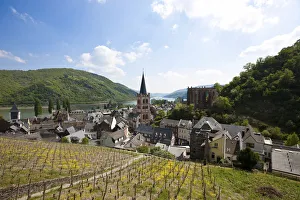 View on the historic district of Bacharach, Unesco World Heritage Site Upper Middle Rhine View on the historic district of Bacharach, Unesco World Heritage Site Upper Middle Rhine