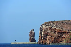 View from the sea on the Lange Anna rock, Helgoland, Schleswig-Holstein, Germany, Europe View from the sea on the Lange Anna rock, Helgoland, Schleswig-Holstein, Germany, Europe