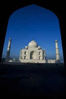 View of the Taj Mahal through archway, Agra, Uttar Pradesh, India View of the Taj Mahal through archway, Agra, Uttar Pradesh, India