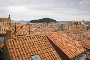 View of traditional tiled rooftops in Dubrovnik View of traditional tiled rooftops in Dubrovnik
