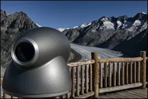 Aletsch Glacier Collection: Viewpoint at Aletsch glacier, Valais, Switzerland