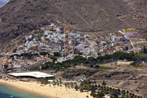 Village of San Andres with the Playa de las Teresitas beach, San Andres, La Montanita, Tenerife, Canary Islands, Spain Village of San Andres with the Playa de las Teresitas beach, San Andres, La Montanita, Tenerife, Canary Islands, Spain