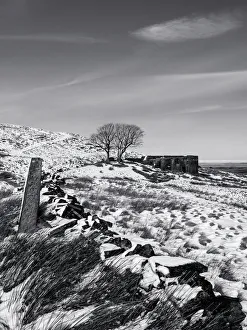 Famous influential people/famous writers bronte sisters 1818 1855/withens snow Famous influential people/famous writers bronte sisters 1818 1855/withens snow