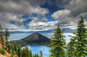 Wizard Island in Crater Lake National Park Oregon Wizard Island in Crater Lake National Park Oregon