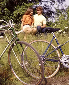 Young Adults Teenagers Field Date Bikes Bicycles Flowers (1970 1970s Retro) Young Adults Teenagers Field Date Bikes Bicycles Flowers (1970 1970s Retro)