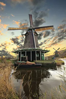 Zaanse Schans windmills at sunset Zaanse Schans windmills at sunset