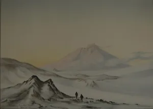 Mount Erebus from Hut Point, March 1911 Mount Erebus from Hut Point, March 1911
