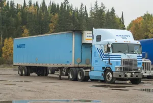 A 6x4 International tracker unit with a 2 axle box reefer (refrigerated trailer) A 6x4 International tracker unit with a 2 axle box reefer (refrigerated trailer)