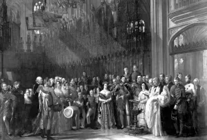The christening of the Prince of Wales (later King Edward VII) at Windsor Castle in 1842 The christening of the Prince of Wales (later King Edward VII) at Windsor Castle in 1842