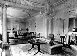 The drawing room at Clarence House. 27th October 1949 The drawing room at Clarence House. 27th October 1949