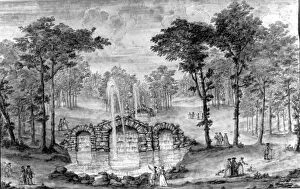 Images Dated 5th September 2003: Drawing by William Kent for the Cascades at Rousham