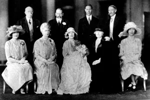 Duke and Duchess of York with Elizabeth at her Christening Duke and Duchess of York with Elizabeth at her Christening