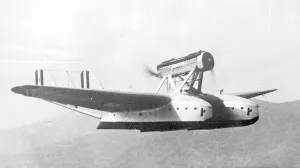 The first picture to be received in London of the plane in which General Balbo the The first picture to be received in London of the plane in which General Balbo the
