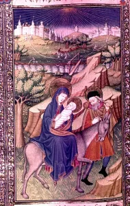 The flight into Egypt. Book of Hours believed to have belonged to Henry VIII. France, Normandy c The flight into Egypt. Book of Hours believed to have belonged to Henry VIII. France, Normandy c