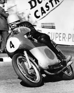 Gary Hocking, one of the favourites for Senior TT at the Isle of Man, is seen in Gary Hocking, one of the favourites for Senior TT at the Isle of Man, is seen in