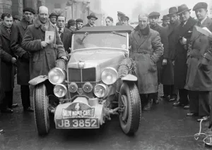H E Symonns, Monte Carlo Rally driver. 22 January 1935 H E Symonns, Monte Carlo Rally driver. 22 January 1935