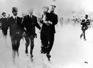 Mrs Emmeline Pankhurst is lifted off the ground by a policeman during a demonstration Mrs Emmeline Pankhurst is lifted off the ground by a policeman during a demonstration