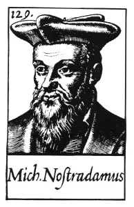 NOSTRADAMUS - PORTRAIT OF NOSTRADAMUS A woodcut portrait of Michel Nostradamus, probably NOSTRADAMUS - PORTRAIT OF NOSTRADAMUS A woodcut portrait of Michel Nostradamus, probably