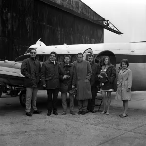Pictured at Biggin Hill id the team of five men and one girl, a 20 year old secretary Pictured at Biggin Hill id the team of five men and one girl, a 20 year old secretary