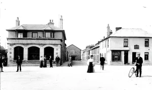 Bank Square, looking towards the Consolidated Bank of Cornwall and Chapel Street Bank Square, looking towards the Consolidated Bank of Cornwall and Chapel Street