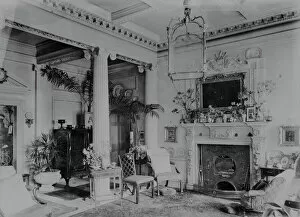 Truro Collection: Entrance hall of Carclew House, Mylor, Cornwall. 15th March 1912