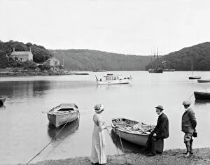 Truro Collection: Malpas Ferry looking towards Ferryside Cottage and the Ferry House on the St Michael Penkivel